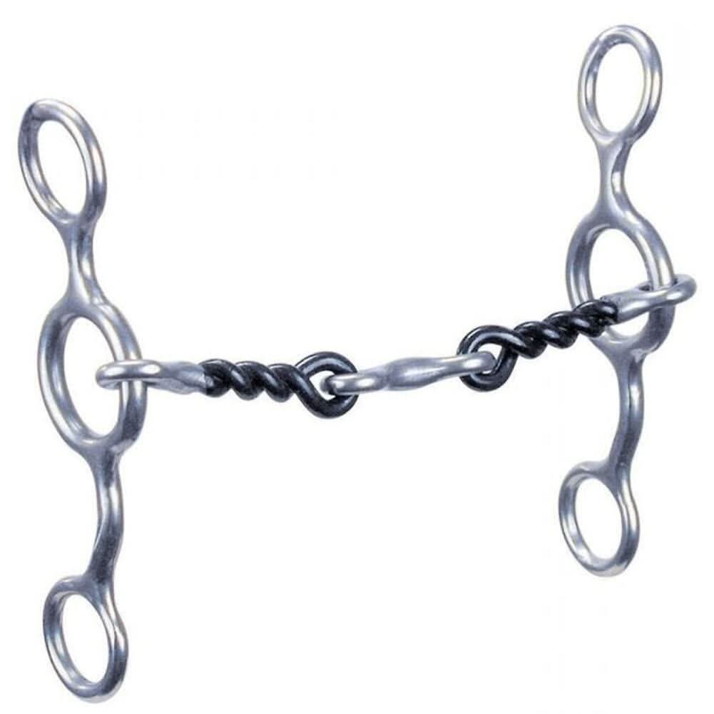 Reinsman Circle Y Stage B Junior Cow Horse Bit (348) – Sweet Iron, 3-Piece Twisted Mouth