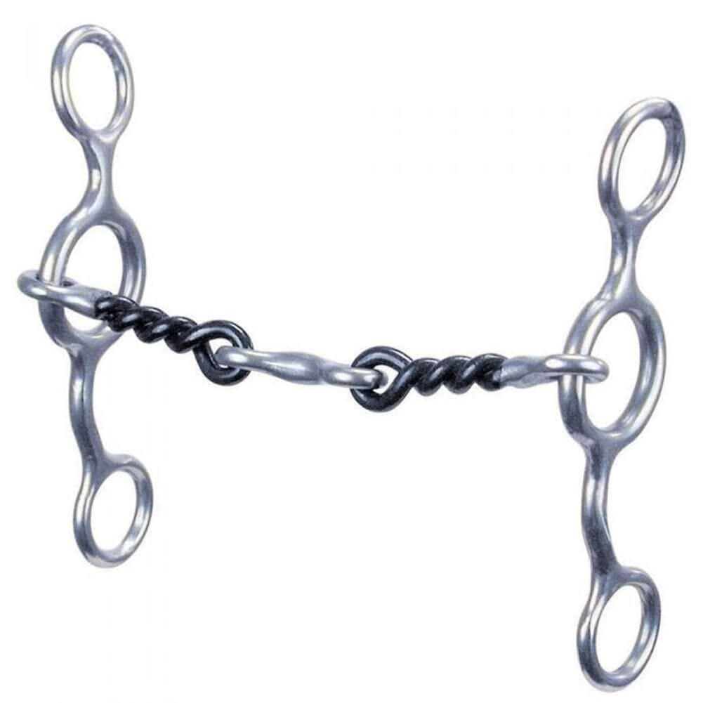 Reinsman Circle Y Stage B Junior Cow Horse Bit (348) – Sweet Iron, 3-Piece Twisted Mouth