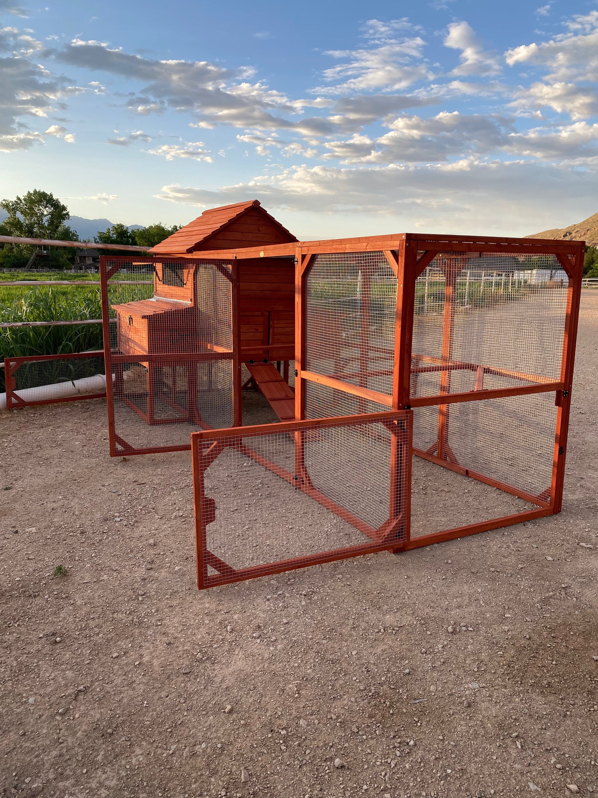 Chicken Coop for 10 Chickens – Rhode Island Homestead Coop with Run Extension Options