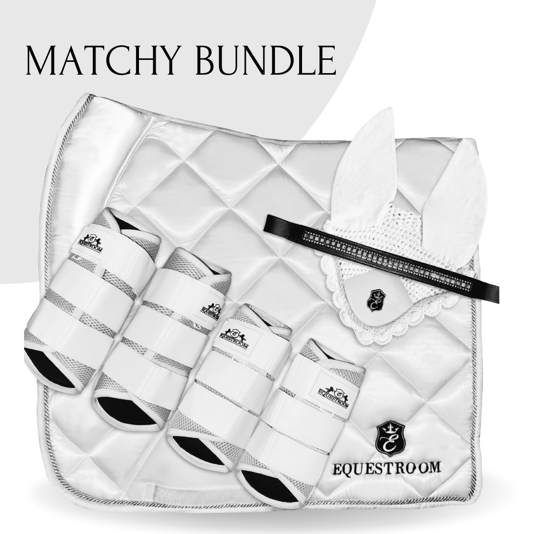 B&W - White Saddle Pad Set