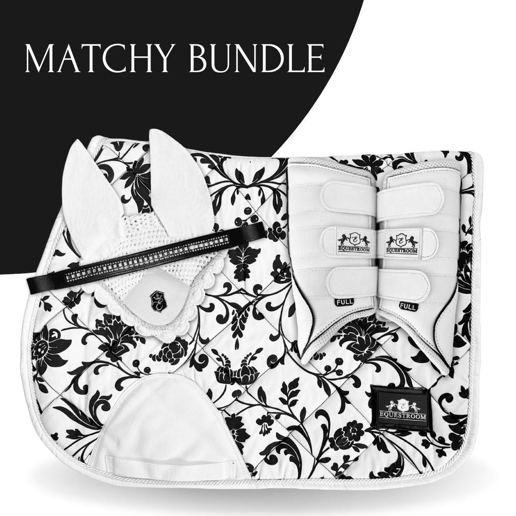 B&W - Floral Saddle Pad Set