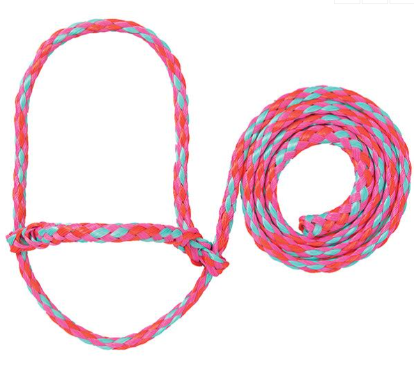 Poly Rope Halter - Sheep/Goat - pink/red/mint
