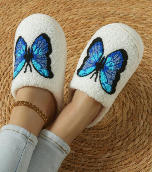 Soft Butterfly Home Slippers