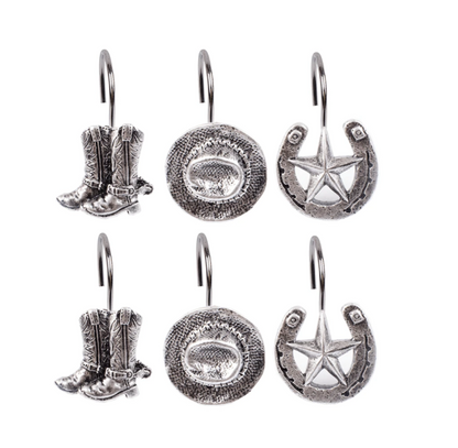 Cute Western Shower Curtain Hooks