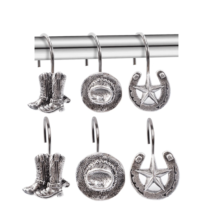 Cute Western Shower Curtain Hooks