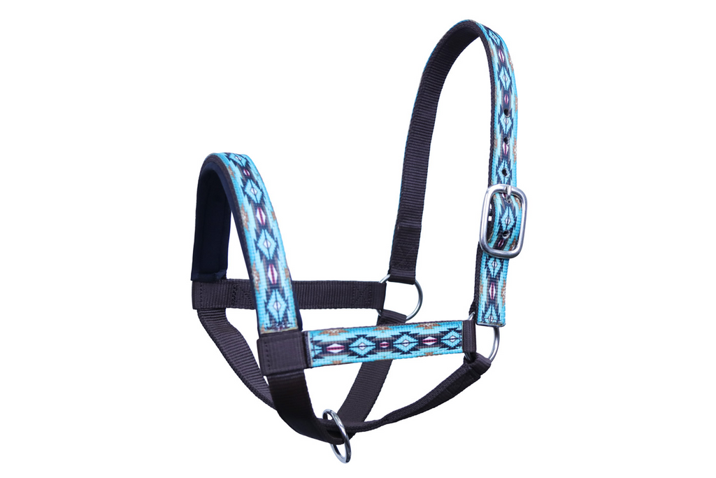 Tahoe Tack Nylon Overlay Sheep and Goat Halter with Padded Noseband - 6 Month Warranty