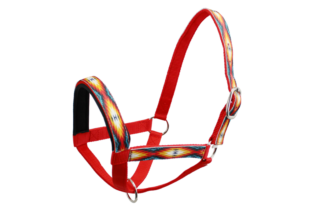 Tahoe Tack Nylon Overlay Sheep and Goat Halter with Padded Noseband - 6 Month Warranty