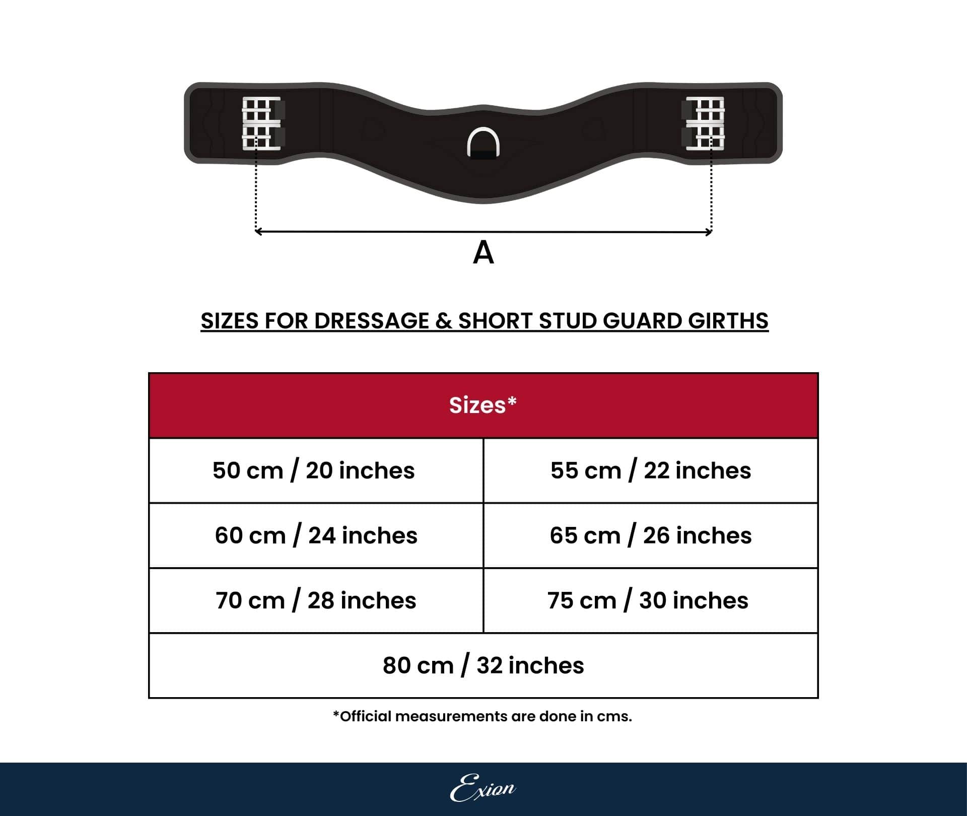 ExionPro Short Stud Guard Girth