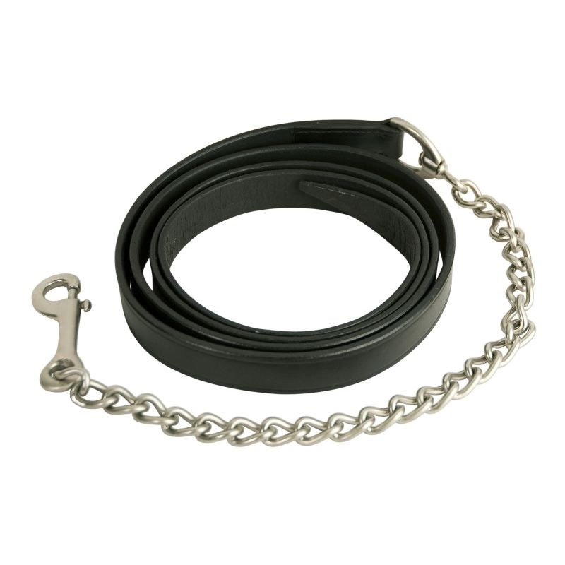Gatsby Leather Lead with Chain