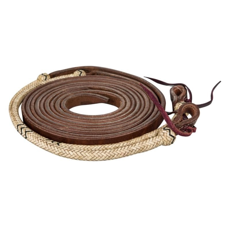 Tabelo Split Reins with Rawhide Trim 5/8x75ft