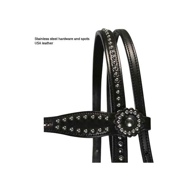 Tahoe Black Diamond Crystal Headstall & Breast Collar Set USA