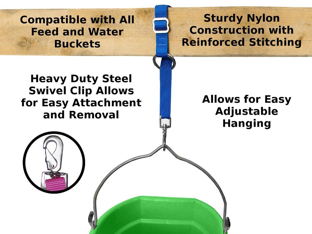 Derby Originals Heavy Duty Adjustable Overlay 30” Nylon Hanging Bucket Straps for Water and Feed Buckets - Available in Four Fun Patterns