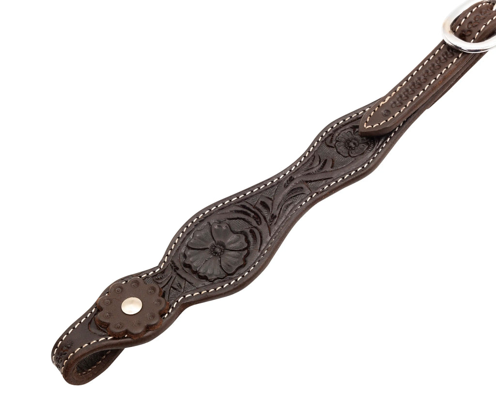 Tifton One Ear Headstall With Floral Tooling