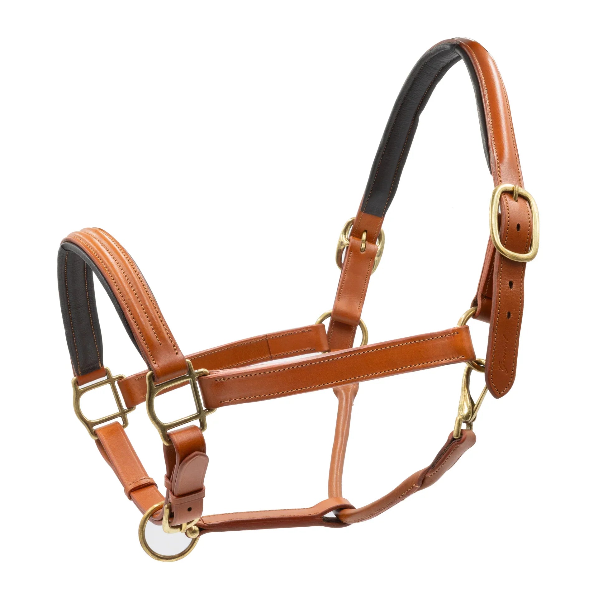 Triple-Stitched Leather Halter
