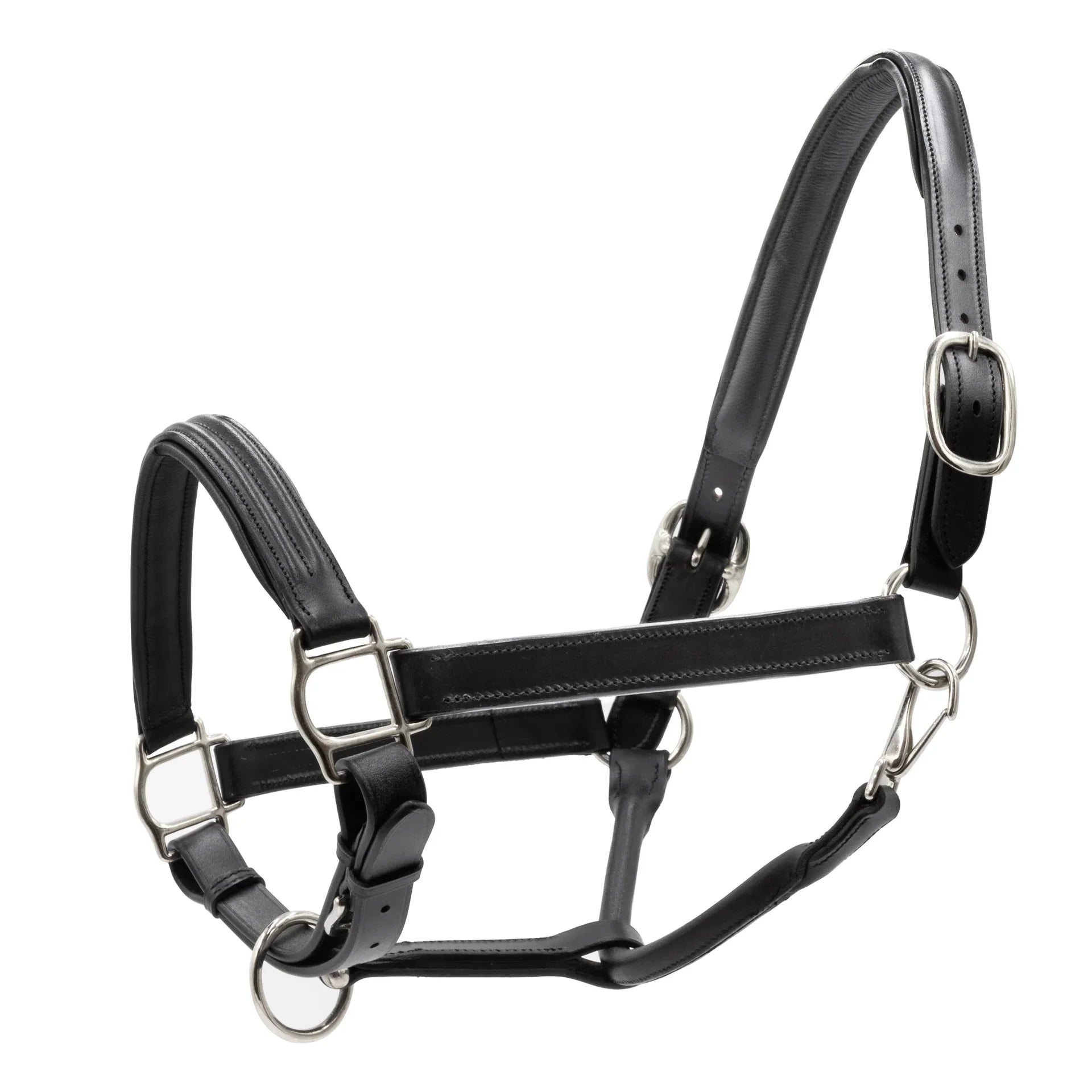 Triple-Stitched Leather Halter