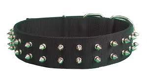 26'' PET COLLAR -  BLACK - SPIKE