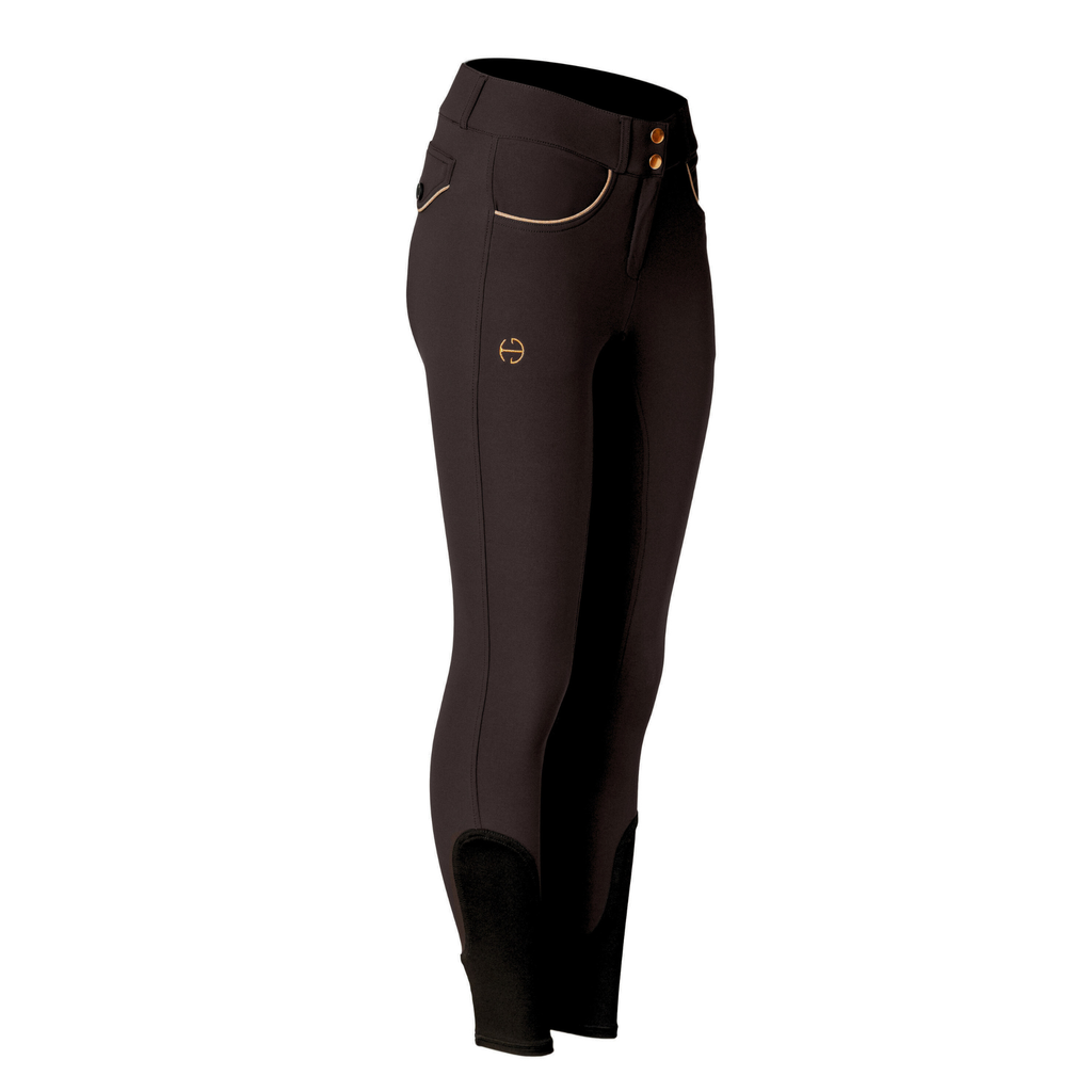 Evolution Knee Patch Breeches - Black + Rose Gold