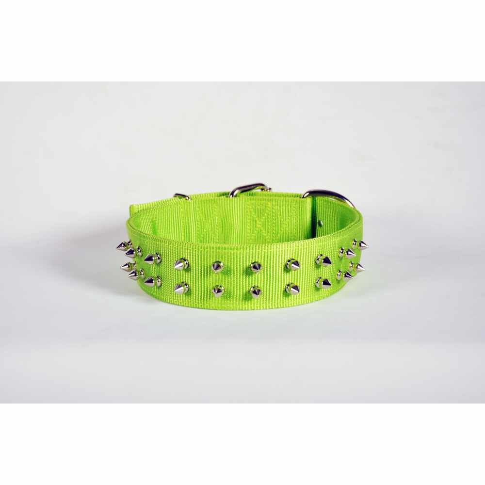 24'' PET COLLAR- NEON YELLOW -SPIKE