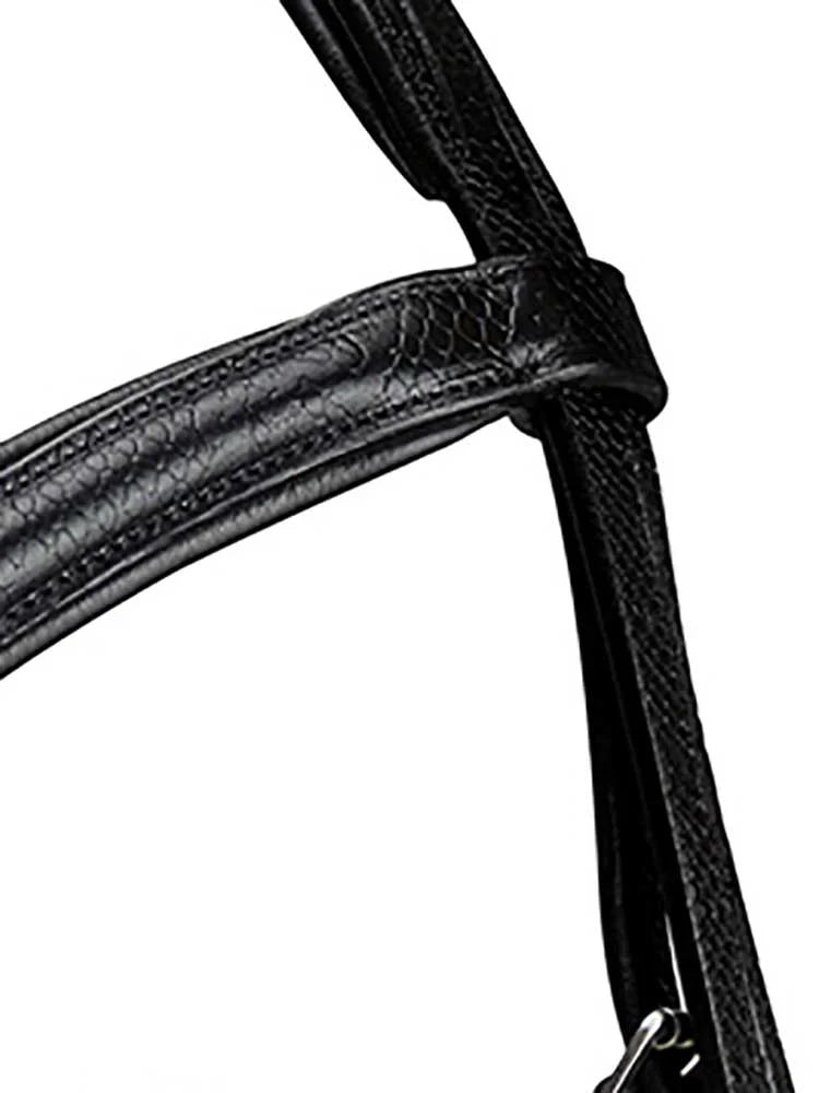 Viper Snakeskin-Embossed Monocrown Bridle