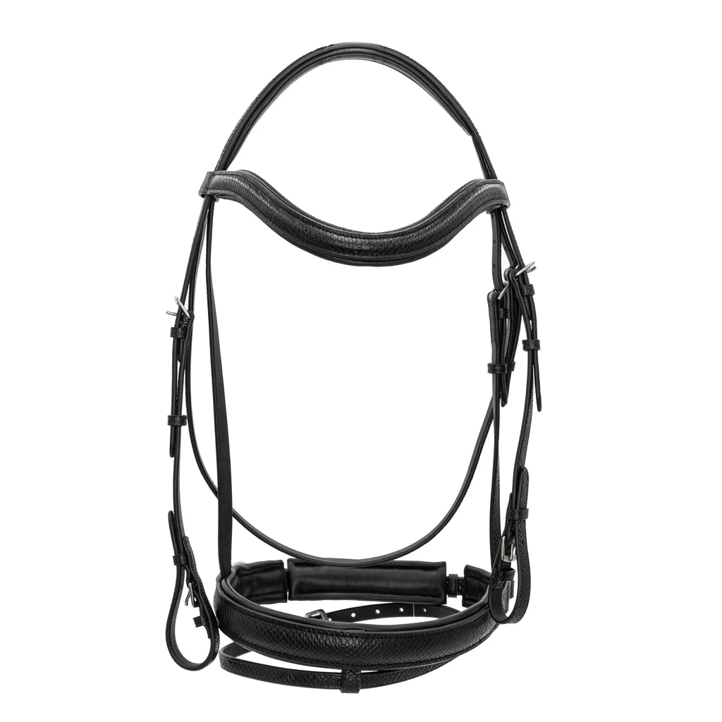 Viper Snakeskin-Embossed Monocrown Bridle