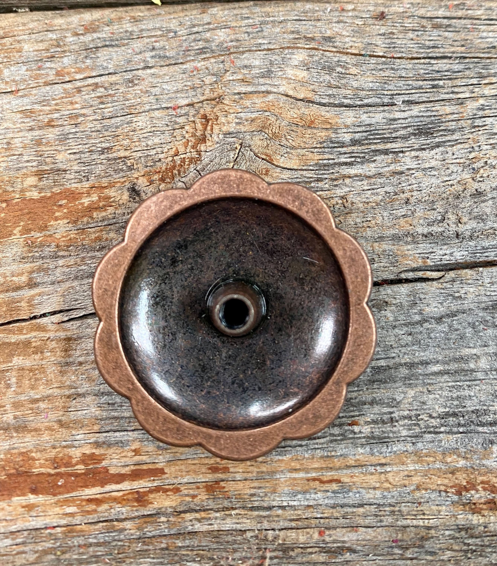 Copper Turquoise & Crystal Concho 1.5"  W138L