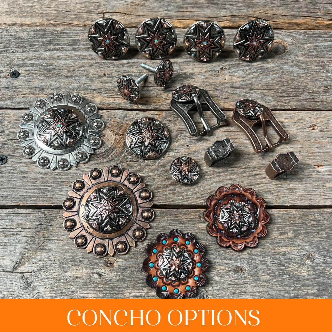 Starburst Antique Silver Western Concho W185