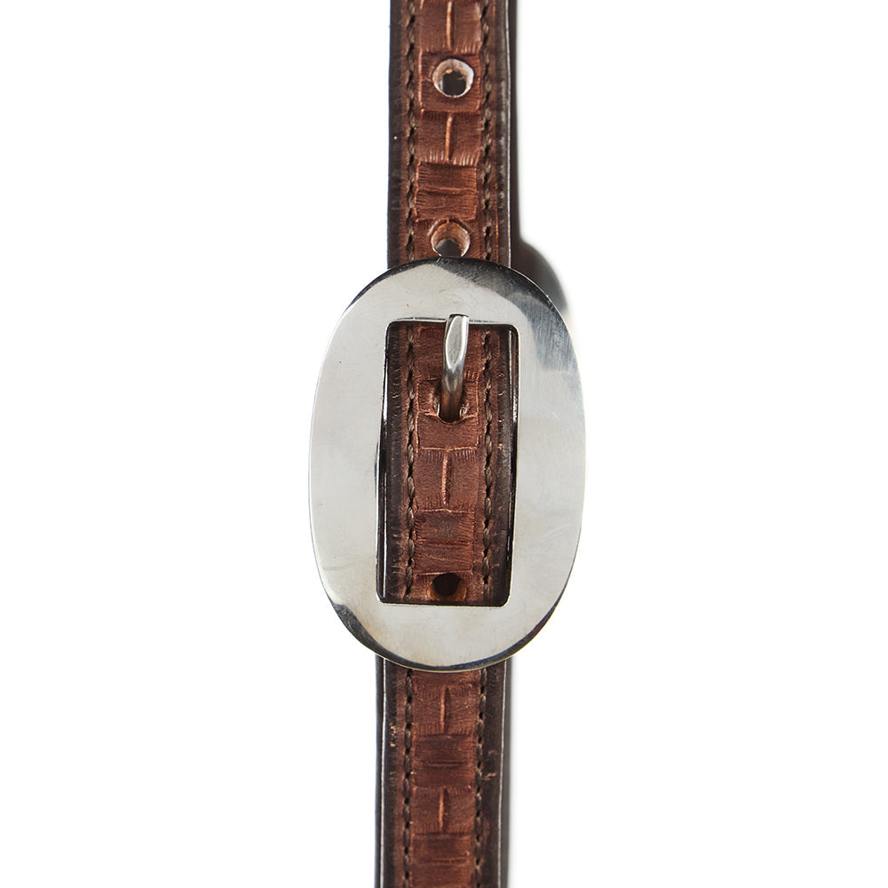 WD-BTSEH-MO Medium Oil Brick Tooling 5/8 Inch Single Ear Headstall