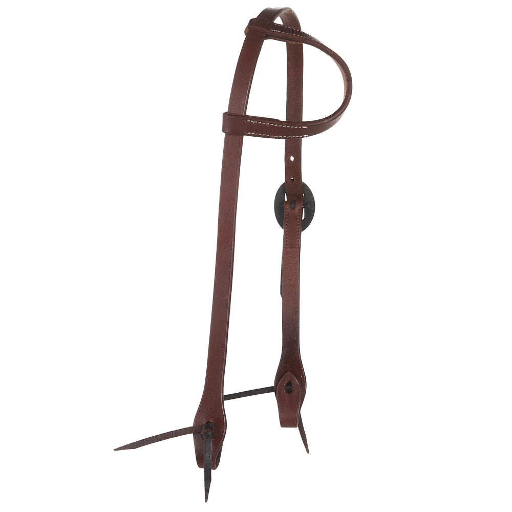 WD-SEHO-16 Heavy Oil Harness Leather Card Suite Single Buckle Single Ear Headstall
