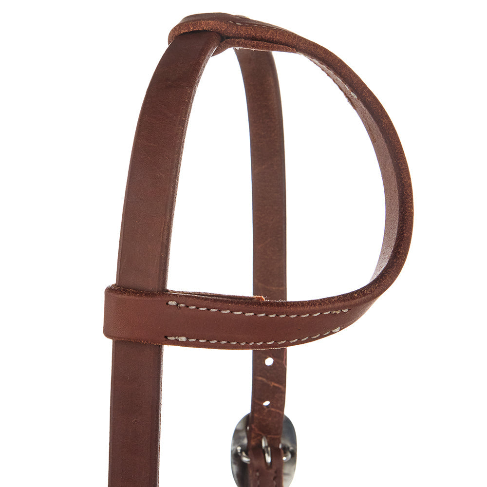 WD-SEHO Heavy Oiled 3 4in Harness Leather Single Buckle Single Ear Headstall