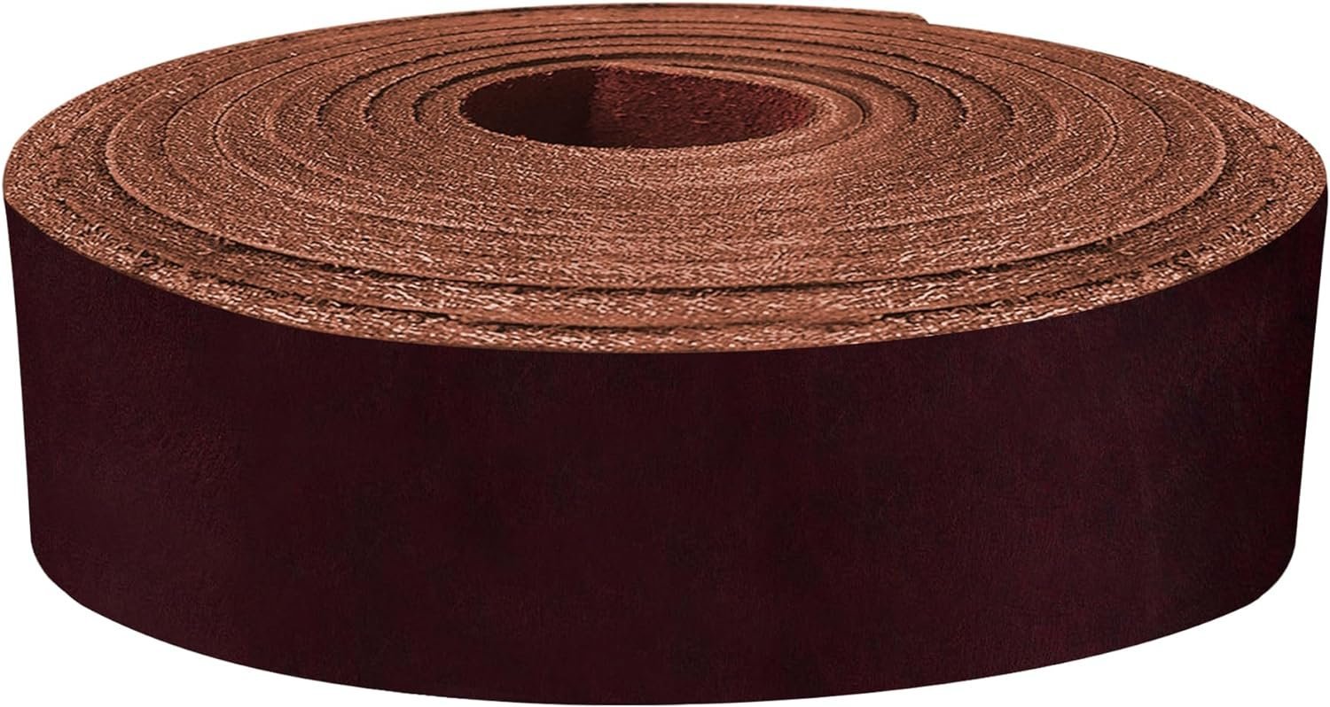 ELW Latigo Leather 5-6 oz. (2-2.4mm) Straps, Belts, Strips 60" Length Full Grain Leather Cowhide DIY Arts & Craft Projects, Clothing, Jewelry, Wrapping
