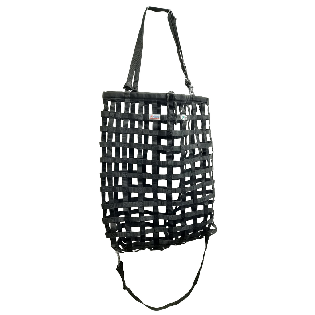 Tahoe Patented Slow Feed Hay Bag – 4-Sided Design with Super Tough Bottom, Easy-Fill Top, 2"x2" Openings, Holds 4 Flakes, Covered, Durable & Dust-Draining