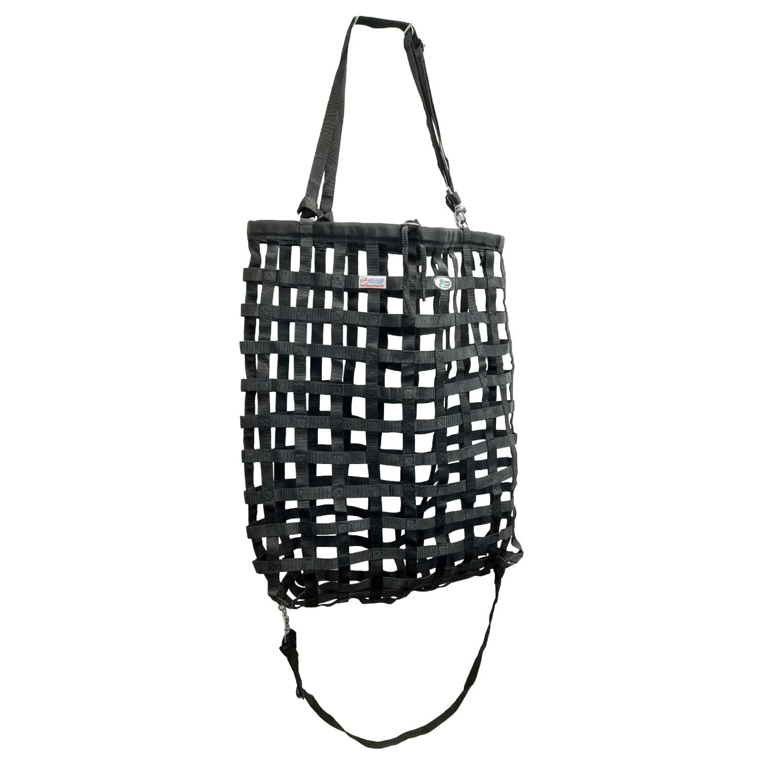 Tahoe Patented Slow Feed Hay Bag – 4-Sided Design with Super Tough Bottom, Easy-Fill Top, 2"x2" Openings, Holds 4 Flakes, Covered, Durable & Dust-Draining