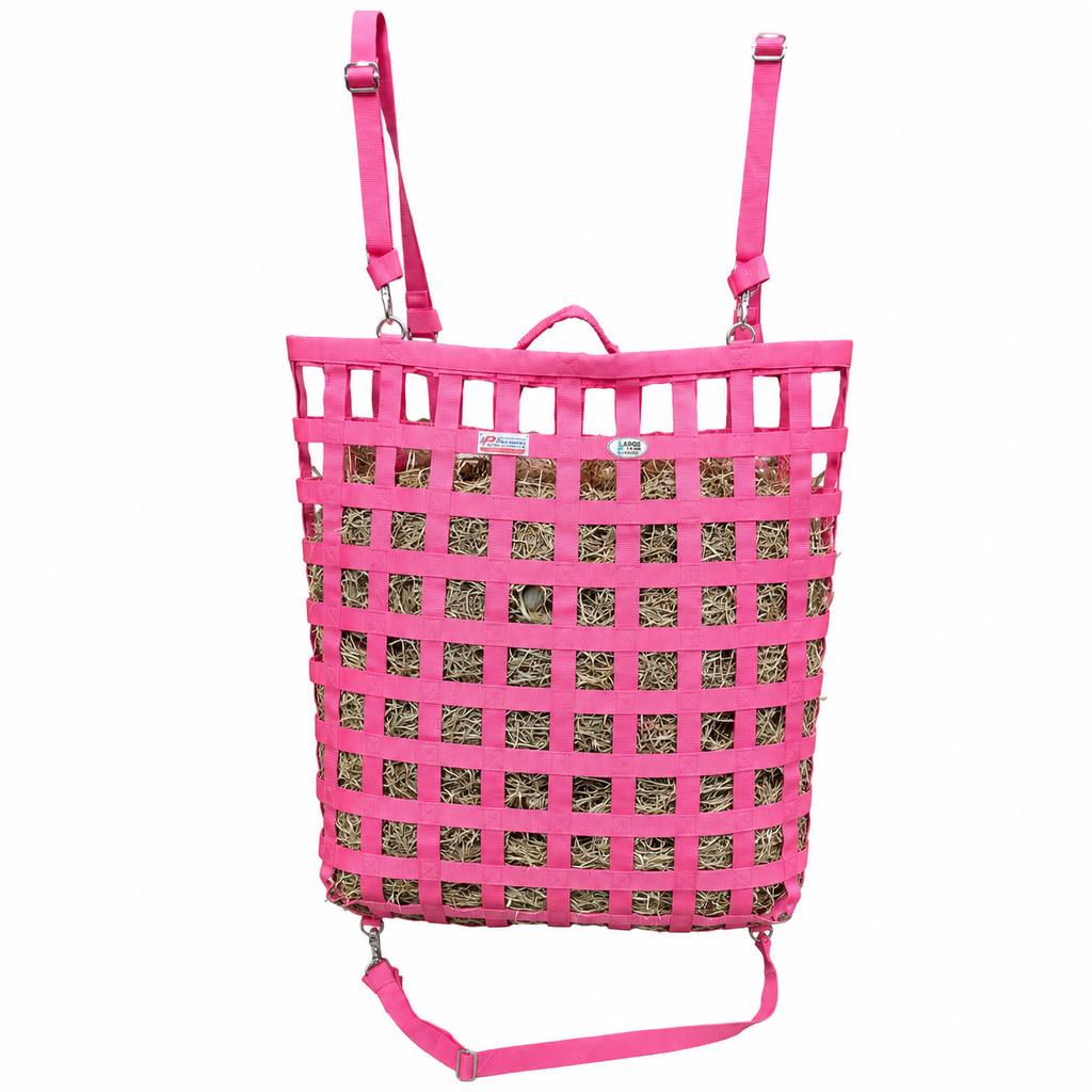 Tahoe Patented Slow Feed Hay Bag – 4-Sided Design with Super Tough Bottom, Easy-Fill Top, 2"x2" Openings, Holds 4 Flakes, Covered, Durable & Dust-Draining