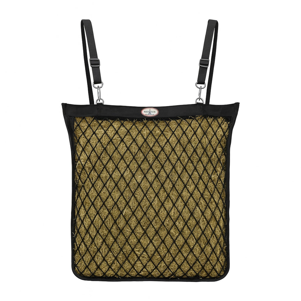 Paris Tack XL Knotless Slow Feed Hay Net – Double-Sided Design with 1000D Mesh Sides, Soft on Muzzles, Holds 6 Flakes