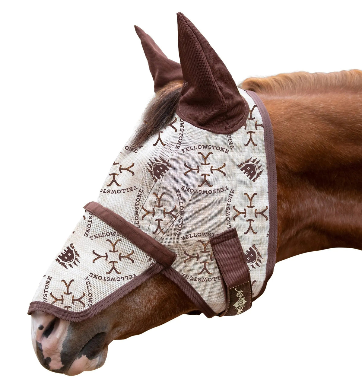 Fly Mask with Long Nose, Ears & 73% UV Protection