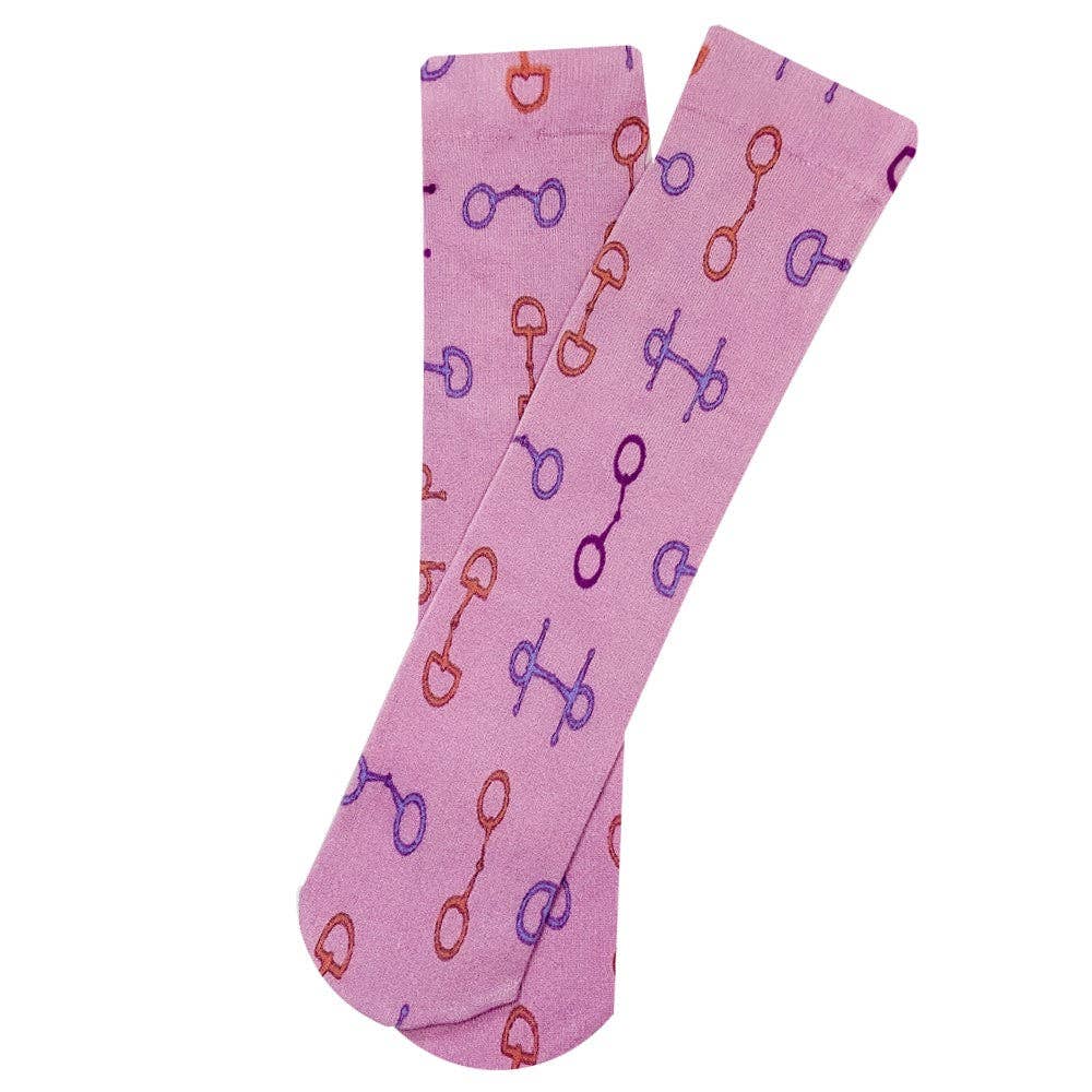 AWST Int'l Children's Lila Snaffle Bits Socks: Purple / STD