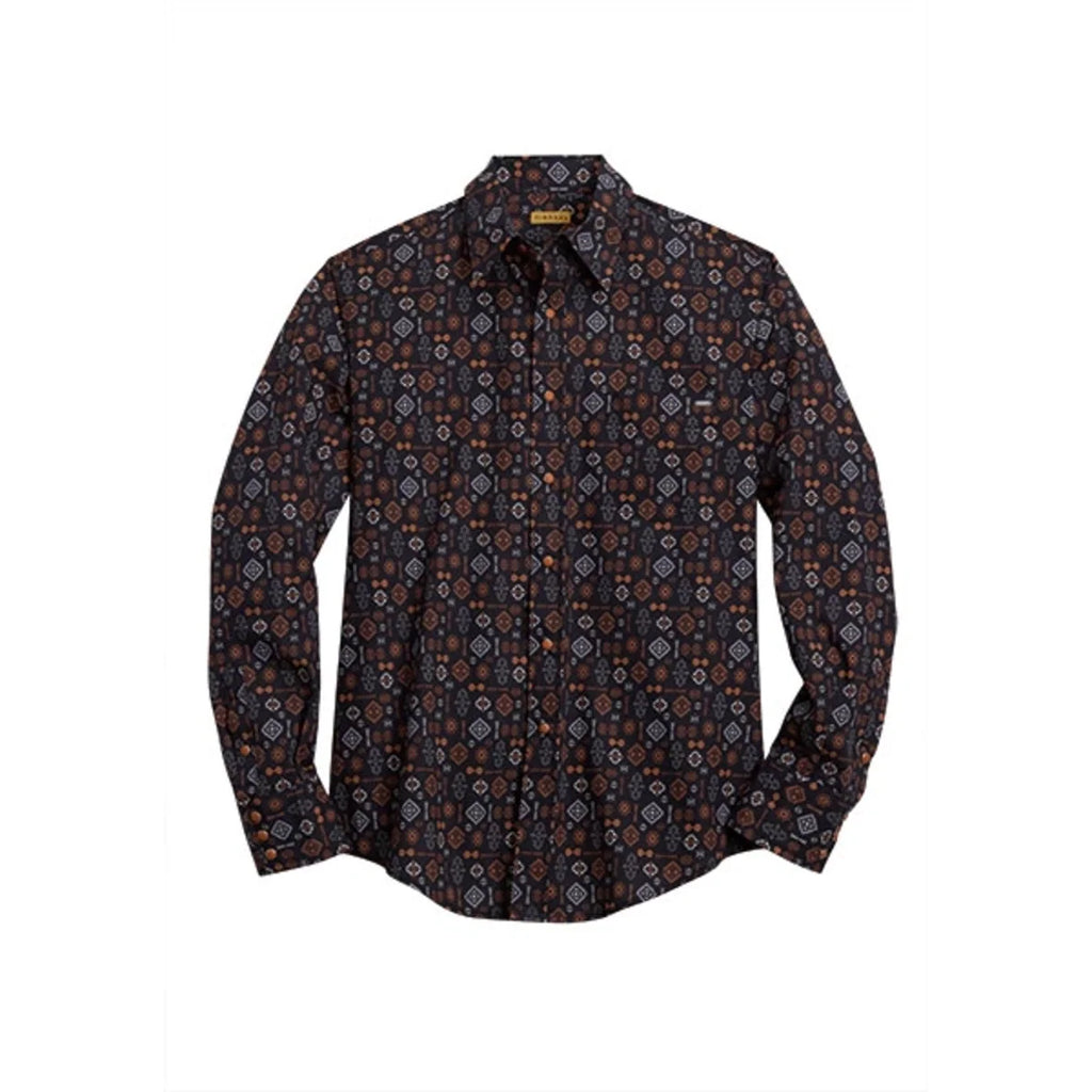 Tin Haul Aztec Print (Black) - Men's Western Shirt