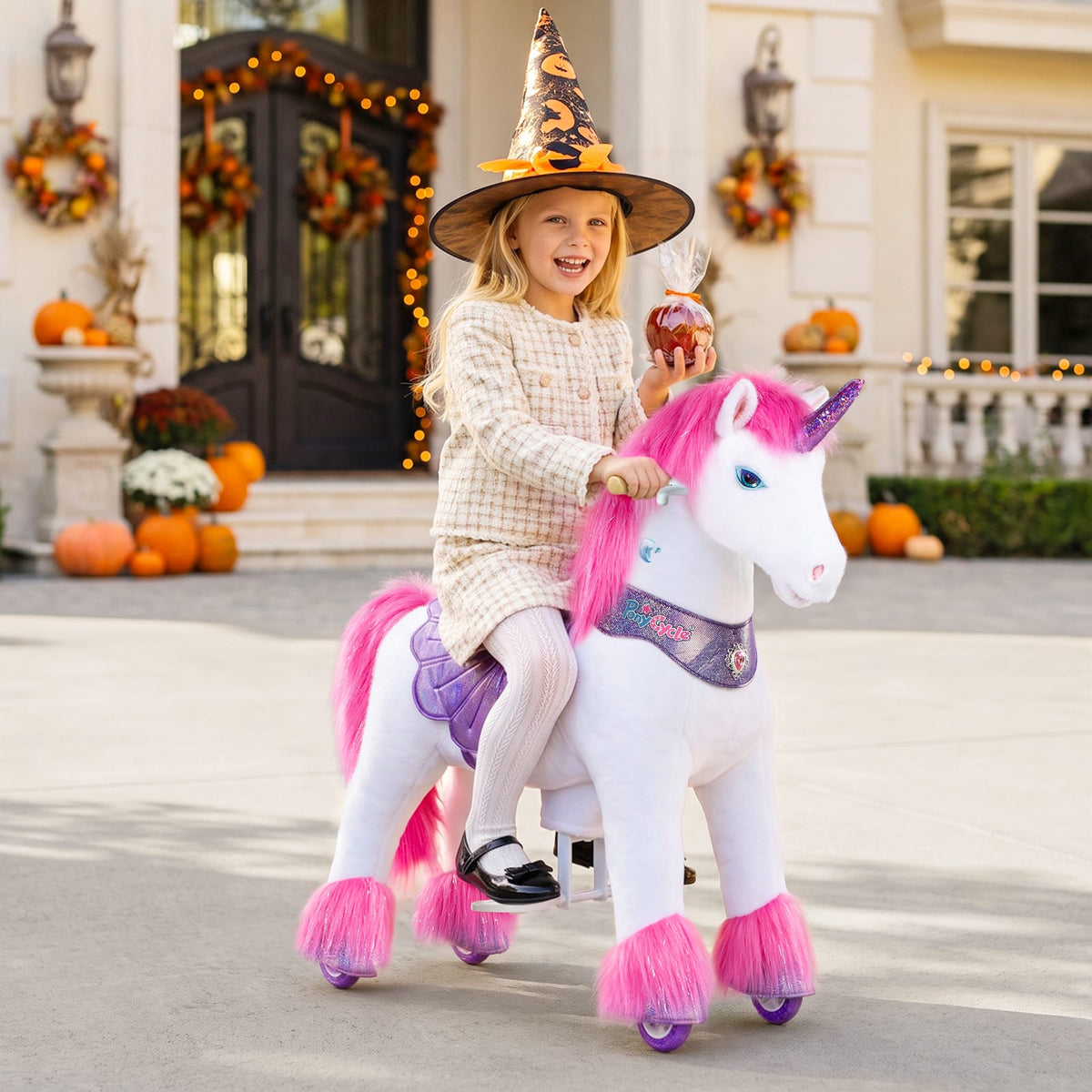 Model Y® Unicorn Ride-On Toy Age 4–7 – Pink/Purple