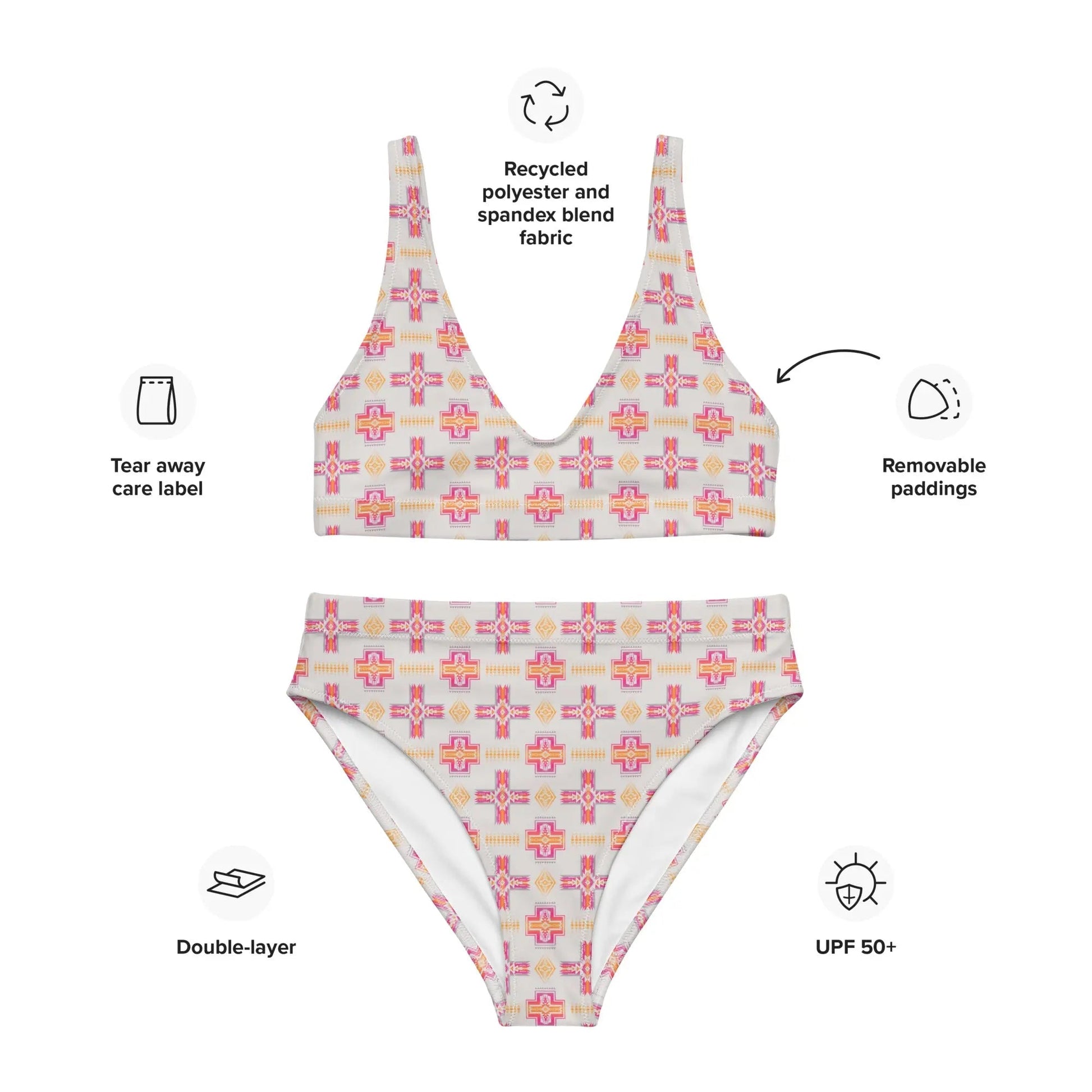 Aztec Trail High-waisted Bikini