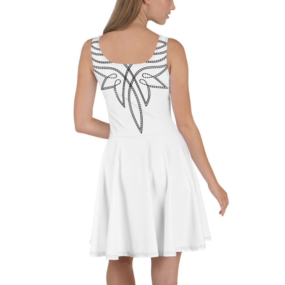 Women's Boot Stitch Print Skater Dress