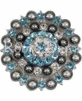 Aqua & Clear Antique Silver Berry Jacket European Crystal