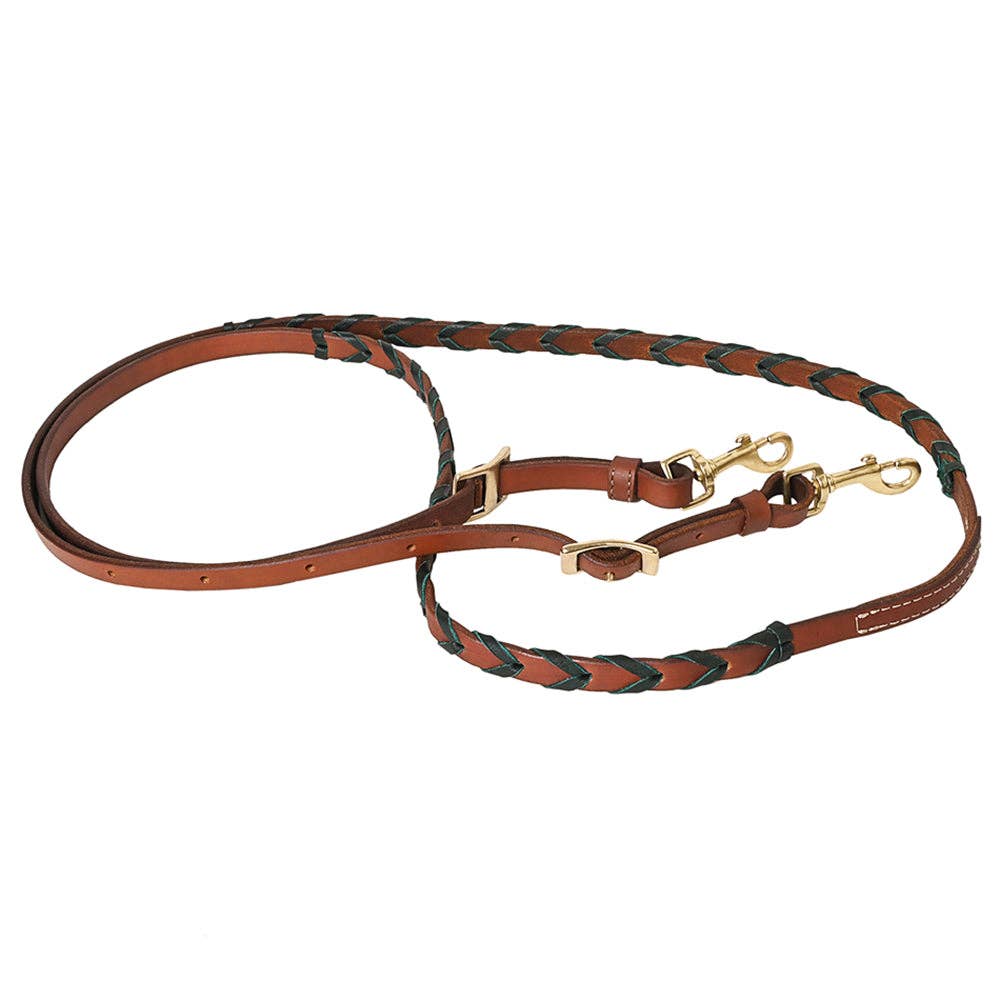8 Feet Western Horse Leather Laced Barrel Roper Reins