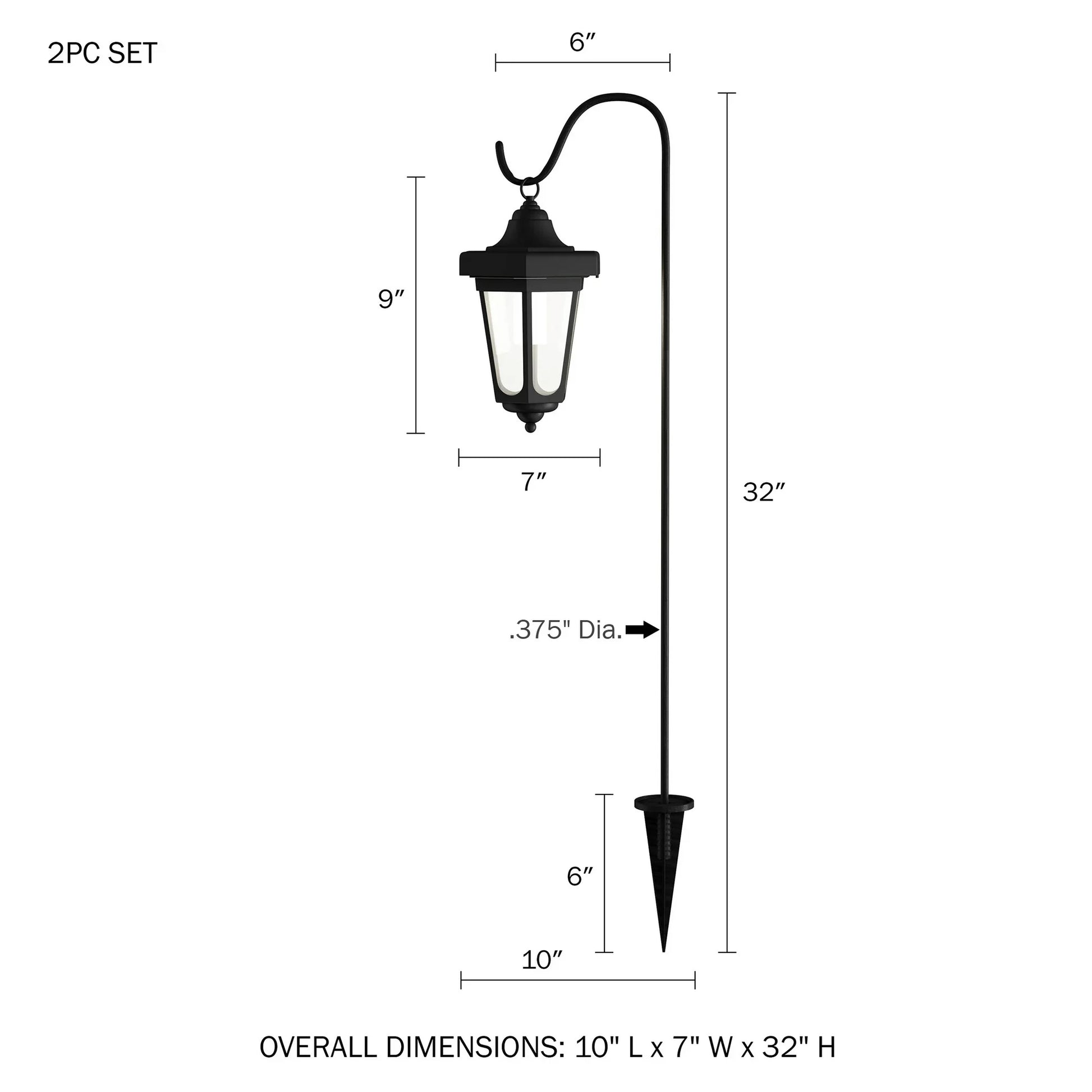 SmartYard Solar Hanging Lights Dual Use Shepherd Hook Lights Outdoor, 4 Pack