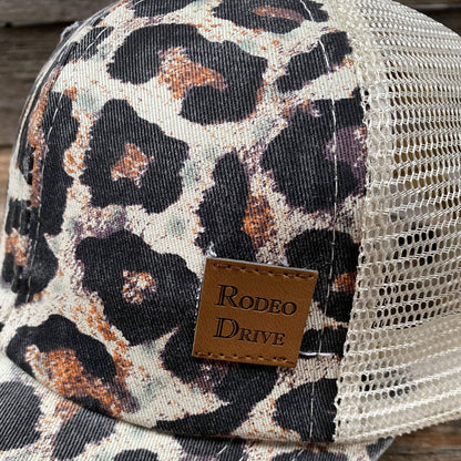 Big Cheetah Trucker Hat/ Rodeo Drive Concho Apparel - Blazzing Bridles