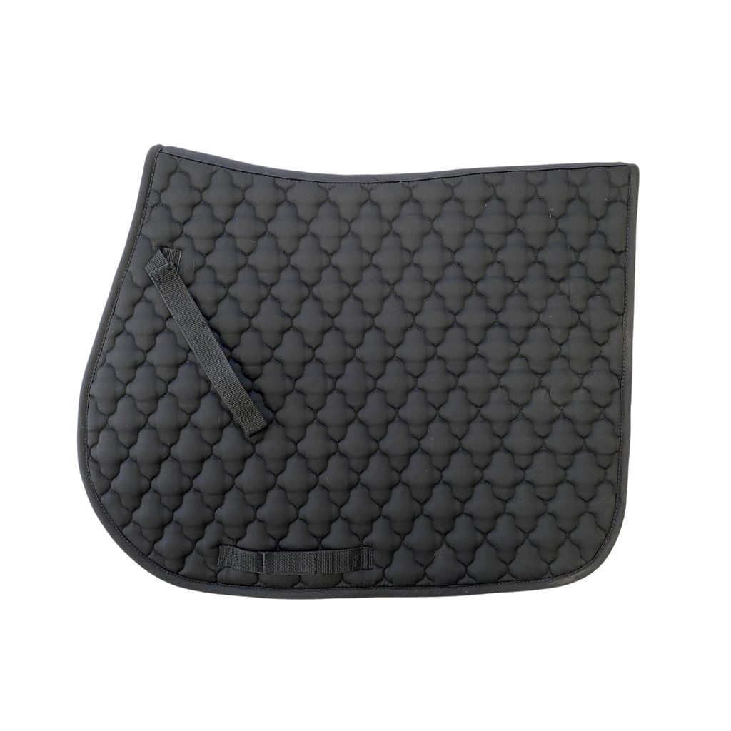 AJ Tack Quilted All-Purpose English Saddle Pad - Black