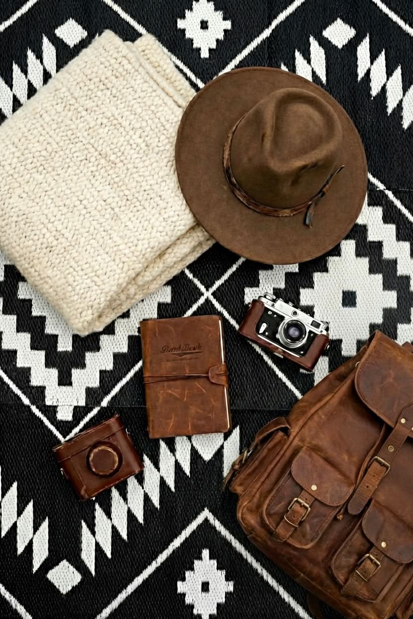 Black + Ivory - 6ft x 9ft - RANCH RUGS  -THE DAVIS -