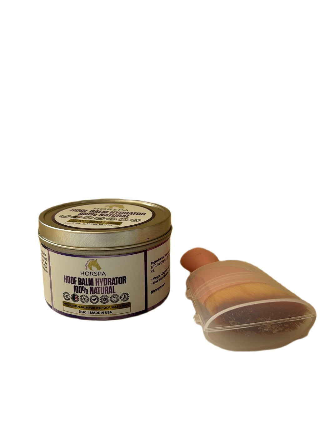 Hoof Balm Hydrator 100% Natural with Brush Applicator  5 oz