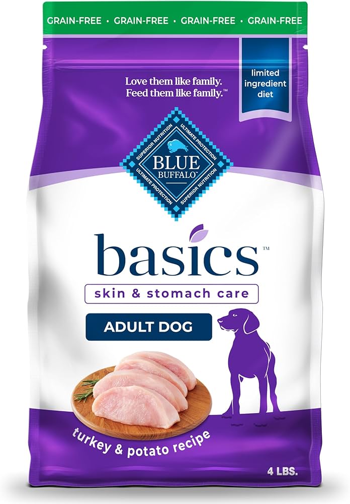Blue Buffalo Basics Adult Grain-Free Turkey & Potato, Limited Ingredient Dry Dog Food