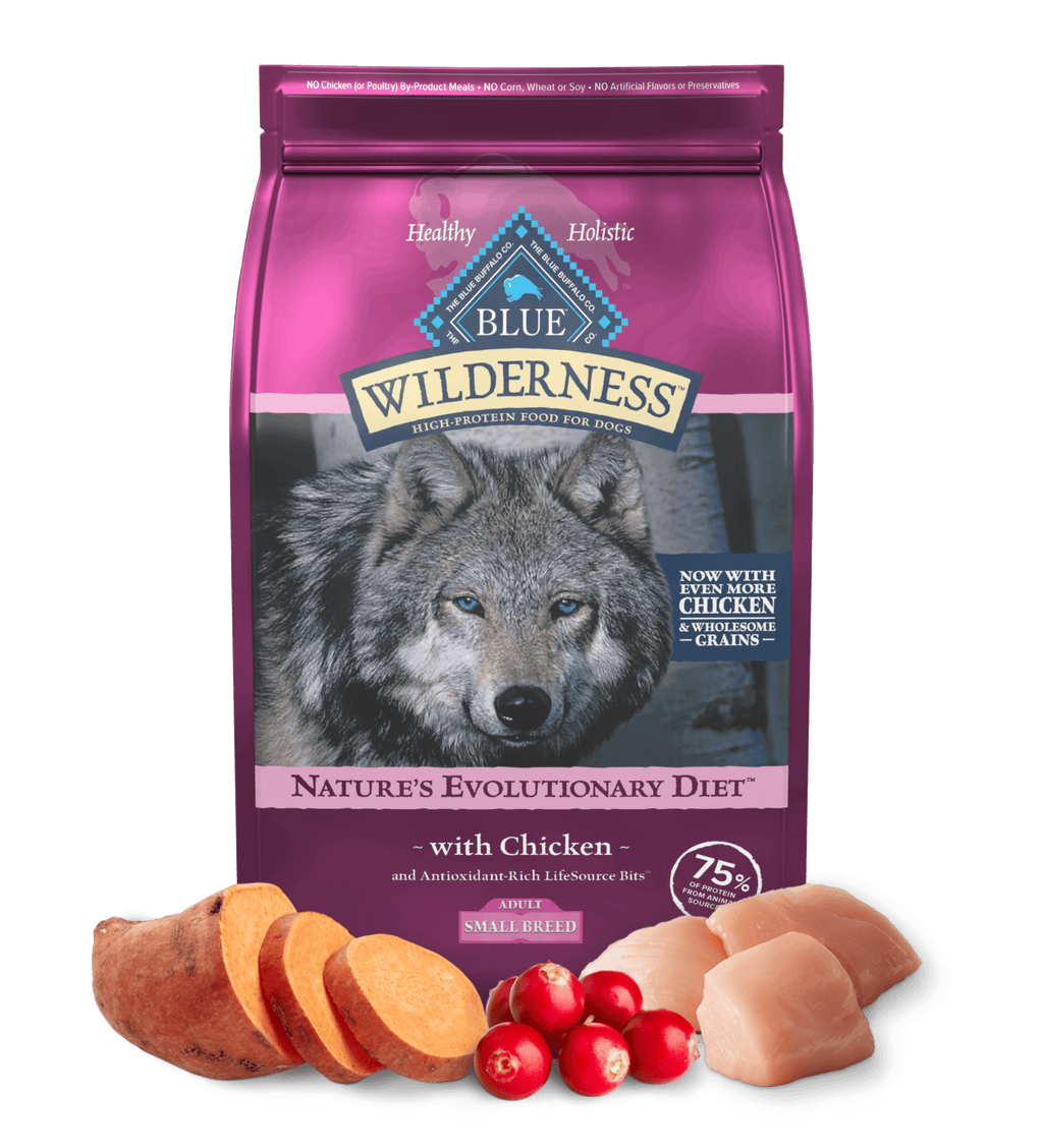 Blue Buffalo Wilderness Adult Small Breed Chicken with Wholesome Grains Dry Dog Food