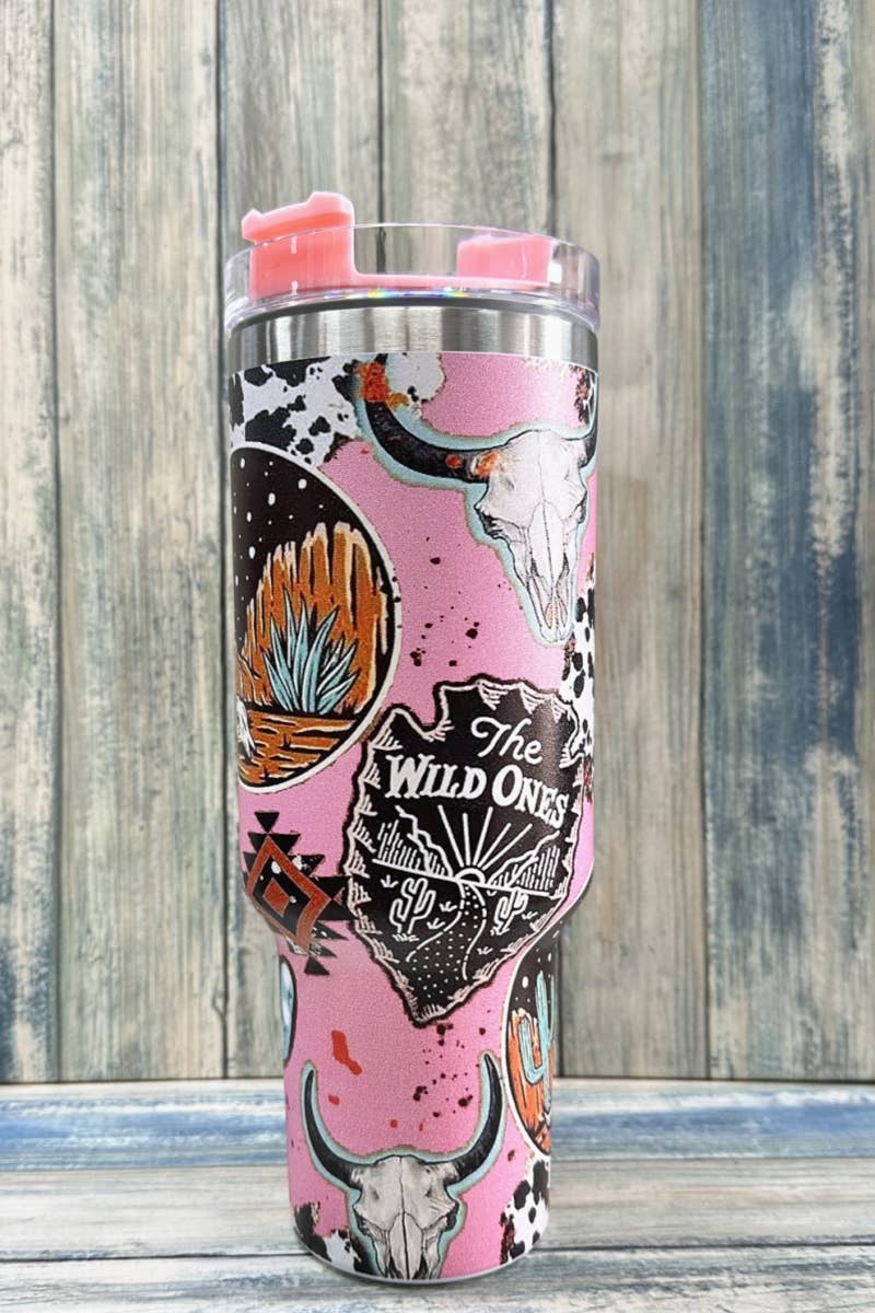 WESTERN STAINLESS STEEL TUMBLERS CUP 40oz - Blazzing Bridles
